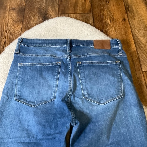 J. Crew Crop Denim Jeans Hi Rise Straight Womens 32 Blue Raw hem - Picture 5 of 7